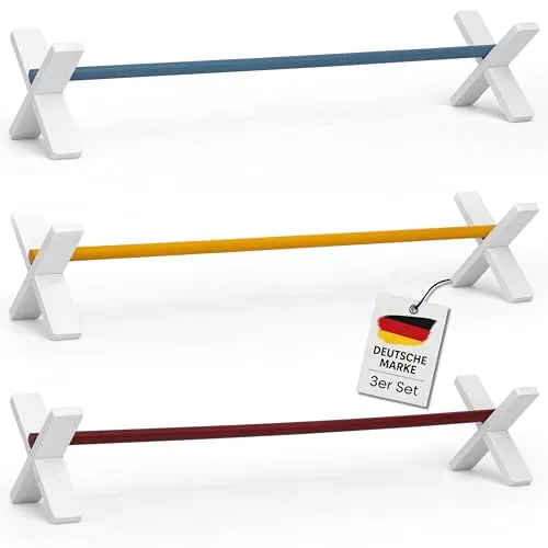 Hoofly Hobby Horse Cavaletti 3er Set – Holz Hindernisse zum Springen - Das Hoofly Hobby Horse Cavaletti 3er-Set aus robustem Holz bietet Kindern vielfältige Möglichkeiten für Spiel und Bewegung. Mit einfachem Stecksystem schnell aufgebaut, ideal für drinnen und draußen.