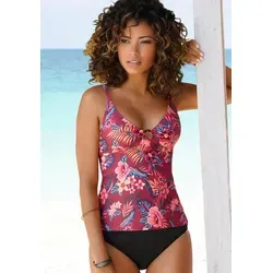s.Oliver Tankini-Top Marika - Neckholder-Bikini mit drei Tragevarianten, herausnehmbaren Softcups und floralem Design für individuellen Komfort und Stil am Strand.