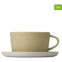Blomus 2er-Set Kaffeetassen "Savannah" - Beige, 250 ml - Thermobehälter - Stilvolles 2er-Set aus mattierter Keramik, mikrowellen- und spülmaschinenfest, ideal für Kaffeeliebhaber.