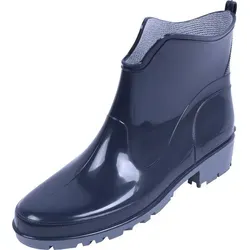 LEMIGO Gummistiefeletten Elke (37, Dunkelblau) - Wasserdichte kurze Gummistiefel für Frauen, ideal für regnerisches Wetter mit rutschfester Sohle für sicheren Halt.