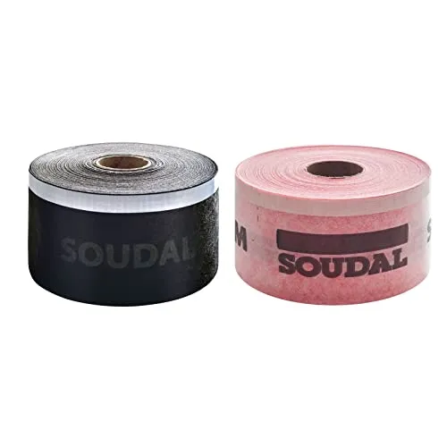 Soudal SWS Outside Standard Schwarz 300mm x 30m - Flexible Folie zur luft- und schlagregendichten Abdichtung von Fenster- und Türverbindungen. Ideal für Außenanwendungen, leicht zu verarbeiten und UV-beständig.