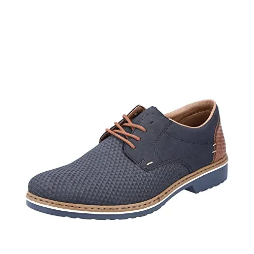 Rieker Herren Halbschuhe 16504 - Herren-Schnürhalbschuhe mit runder Form, bequemer Blockabsatz und normaler Schuhweite für optimalen Tragekomfort.