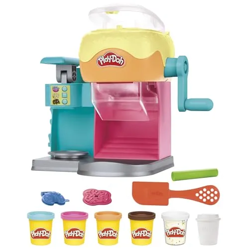 Play-Doh Donut Bakery Spielset - Kreatives Spielset für Kinder ab 3 Jahren, mit dem sie fantasievolle Donuts herstellen und dekorieren können. Inklusive Donut-Automat, Zubehör und 5 Dosen Play-Doh für endlosen Spielspaß!