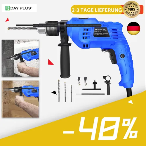 Bosch Professional Schlagbohrmaschine GSB 13 RE - 600 Watt, kompakt und leicht mit nur 1,8 kg für Einsteiger, inkl. Tiefenanschlag und Schnellspannbohrfutter