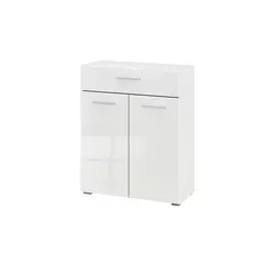 Schuhschrank Bassano, weiß, 79x97,5x35 cm - Eleganter Schuhschrank in Weiß mit großzügigem Stauraum (79x97,5x35 cm) – ideal für einen aufgeräumten Eingangsbereich. Hochwertige Materialien für Langlebigkeit. Jetzt 10€ Willkommens-Gutschein sichern!