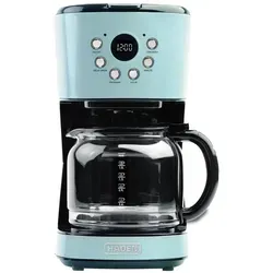 Haden Heritage Kaffeemaschine Turquoise 1.8 l - Moderne Filterkaffeemaschine mit 1,8 l Fassungsvermögen für bis zu 12 Tassen. Mit praktischen Funktionen wie Brühverzögerung und Warmhaltefunktion ist sie ideal für Kaffeeliebhaber.