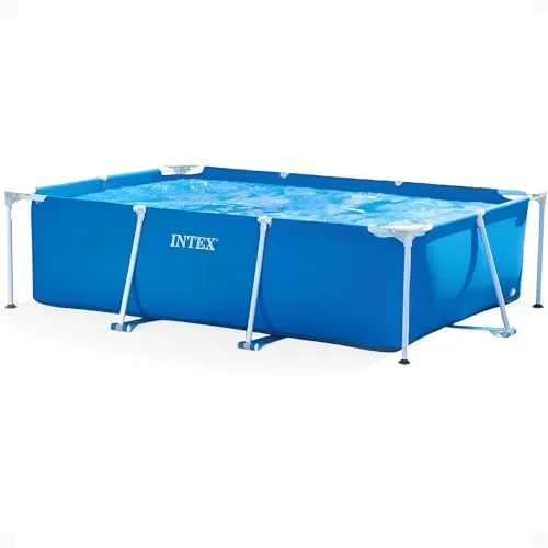 Intex Rechteckiger Rahmen Pool - 300 x 200 x 75 cm, robust und einfach zu montieren für Familien und Gartenliebhaber