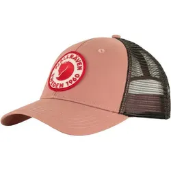 Fjällräven 1960 Logo Långtradarkeps dusty rose S/M - Stilvolle Trucker-Kappe aus robustem G-1000-Material und atmungsaktivem Mesh. Ideal für sonnige Tage, mit verstellbarem Verschluss für perfekten Sitz.
