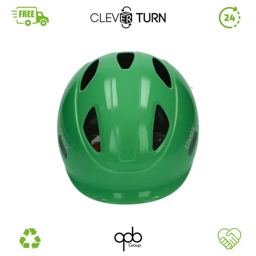 uvex oyo - leichter Kinder Fahrradhelm, individuelle Größenanpassung und erweiterbar mit LED-Licht, mint-peach, 45-50 cm