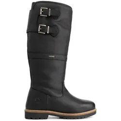 TRAVELIN' Leder-Stiefel "Denali" in Schwarz - Größe 40 - Wasserdichte Leder-Stiefel mit atmungsaktiver Membran für optimalen Tragekomfort. Verstärkte Kappen und stylische Zierschnalle machen sie zum idealen Begleiter für jedes Abenteuer.