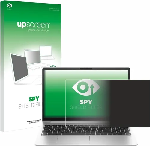 upscreen Blickschutzfilter für HP EliteBook 655 G10 - Privacy Filter mit Blaulichtfilter - Displayfilter mit 60° Blickschutz für optimalen Datenschutz, matte Oberfläche reduziert Reflexionen und schützt Ihre Augen vor Blaulicht. Antibakteriell und Made in Germany.