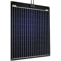 Solarpanel 100W semi-flexibles Offgridtec ETFE-AL V2 - Hochleistungs-Solarpanel mit 22,3% Zellenwirkungsgrad, ideal für mobile Anwendungen wie Boote und Wohnmobile. Biegsam und wasserdicht für maximale Flexibilität und Langlebigkeit.