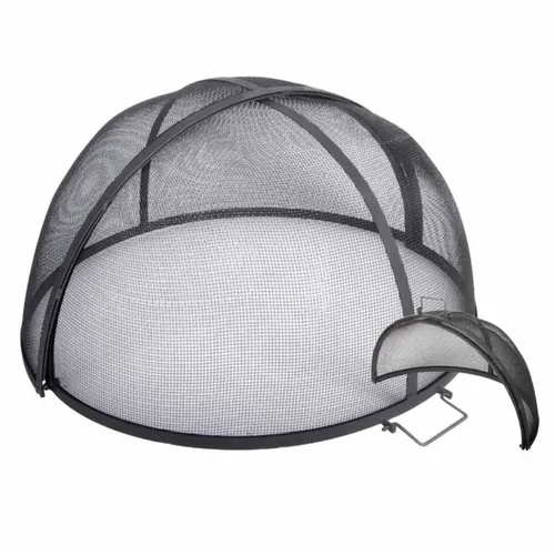 Esschert Design Feuerstellengitter - Funkenschutz, halbkugel, faltbar, ca. 60 cm x 60 cm x 33 cm, ideal für Feuerschalen mit toller Optik und einfacher Handhabung