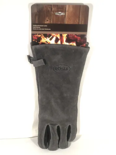 Rösle 16 Zoll Leder Barbecue Grillhandschuhe - Robuste und hitzebeständige Grillhandschuhe für sicheres Grillen. Ideal für den Einsatz am Grill, schützt Ihre Hände effektiv vor Hitze.