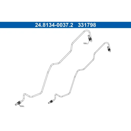 ATE Bremsleitung hinten rechts für VAG 6R0611764 - Autoteile, hochwertige Bremsleitung mit MAPP-Code für sichere Bremsleistung, passend für Seat Ibiza IV und VW Polo V.