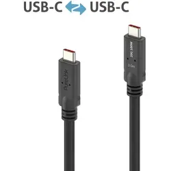 Purelink MicroX4 USB-C auf USB-C Kabel 20Gbps, 100W, 3m - Hochgeschwindigkeits-Datenkabel mit USB4 Gen2x2 für schnelle 20Gbps Übertragung und 100W Power Delivery. Ideal für effiziente Datenübertragung und zuverlässige Nutzung.