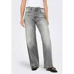 ONLY Female Jeans ONLMADISON - Hohe Taille mit weitem Bein - Stylische Jeans mit weitem Beinschnitt und hoher Taille, aus 82% Baumwolle und 16% recyceltem Polyester, für einen nachhaltigen Look.