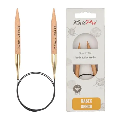 KnitPro Basix Beech Rundnadeln 32" (80cm) | 7mm