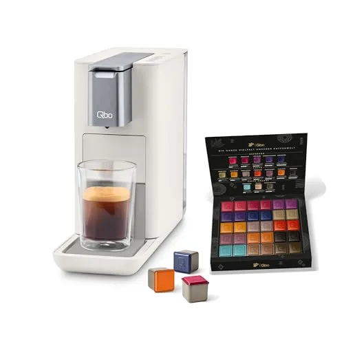Tchibo Qbo ESSENTIAL Premium Kapselmaschine - inkl. 30 recyclebare Kapseln, kompaktes Design und Barista-Qualität auf Knopfdruck