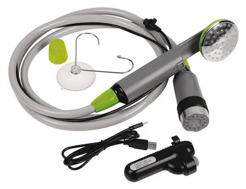 Campingdusche mit elektrischer Kanister-Akku-Pumpe - mobile Dusche für Camping, einfache Handhabung und umweltfreundlich