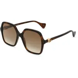 Gucci GG1072S Damen-Sonnenbrille - Stilvoller Schutz mit braunem Kunststoff-Gestell - Sonnenbrillen | Hochwertige Gucci Damen-Sonnenbrille mit eckigem Design und UV-Schutz für eleganten Look und optimalen Tragekomfort.