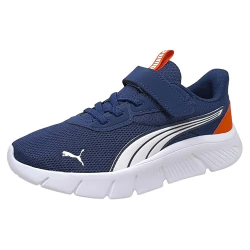 Puma Flexfocus Modern AC+ PS - Kinder Fitnessschuhe in persian blue-fierce red - Fitnessschuhe für Kinder, ideal für aktive Jungen und Mädchen. Atmungsaktives Obermaterial aus 20% recycelten Materialien, elastische Schnürsenkel und Klettverschluss für einfaches An- und Ausziehen.