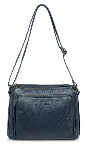 Caspar Umhängetasche Damen Crossbody Bag Leder Handtasche - PREMIUM LINE - Modell No.861, leicht, elegant & unempfindlich - 100% Echtleder - Handmade in Italy