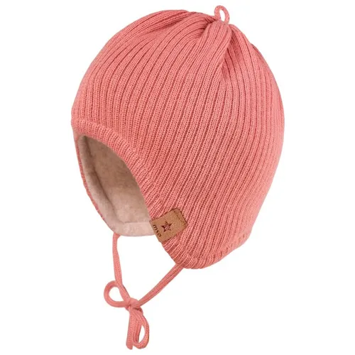 maximo - Baby's Mütze mit Fleecefutter - Mütze Gr 45-47 cm rot/rosa