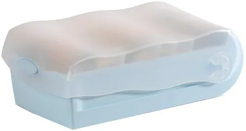 HAN Lernkartei CROCO A7 quer pastellblau-transluzent