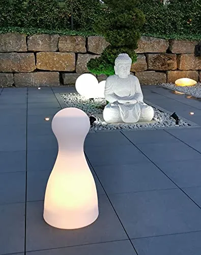 Trango 7234 IP65 Leucht-Figur *HALMA* 50cm - IP65 Gartenlampe in Kegel-Form, ideal für kreative Außenbeleuchtung. Setzen Sie Akzente in Ihrem Garten oder auf der Terrasse mit dieser dekorativen Leuchtfigur!