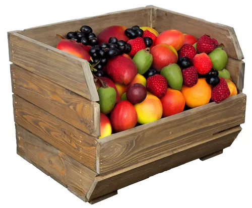 Küchenregal Olaf 40x33x30 cm in palisander Gemüsekiste Obsthorde Gemüsekorb Obstschale Holzkiste Obstkiste