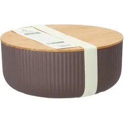 chic.mic bioloco plant deluxe Salad Bowl mit Deckel in Lila - Schalen & Schüsseln, nachhaltige Salatschüssel aus pflanzenbasiertem PLA, mit Bambusdeckel für längere Frische und klimapositiv produziert.