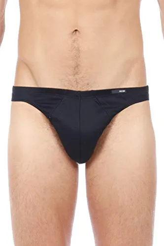 HOM Herren Micro Slip Premium Cotton Schwarz S - Hochwertiger Mikroslip für Herren aus 100% mercerisierter Baumwolle. Weich und glänzend, ideal für den täglichen Gebrauch. Verarbeitet aus den besten Fasern für dauerhafte Qualität.