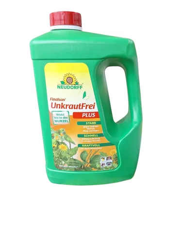 Neudorff Finalsan UnkrautFrei Plus – Kraftvoller Unkrautvernichter - Unkrautvernichter: Wirkt bis in die Wurzel gegen alle Unkräuter, auch Problemunkräuter. Biologisch abbaubar und schonend für Bienen und Haustiere. Ideal für 450 m².