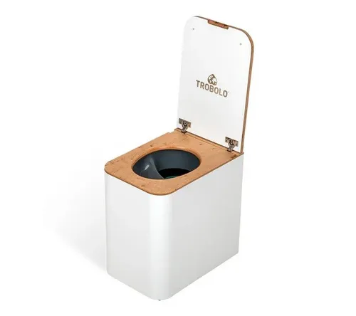 TROBOLO SilvaBlœm weiß Trenntoilette - Campingtoilette mit modernem Design, autarkem Betrieb und optionalem Abluftsystem – ideal für Wohnmobile, Tiny Houses und Gartenhäuser.