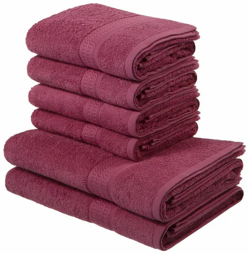 my home Handtuch Set Juna, 6-tlg. – Elegante Badtextilien für dein Zuhause - Handtuch-Set Juna von my home: 6-teiliges Set aus 100% Baumwolle, weich und hautfreundlich, mit hoher Feuchtigkeitsaufnahme für effektive Trocknung.
