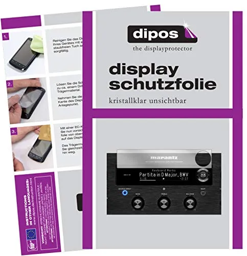 dipos I 2X Schutzfolie klar kompatibel mit Marantz PM7000N Folie Displayschutzfolie