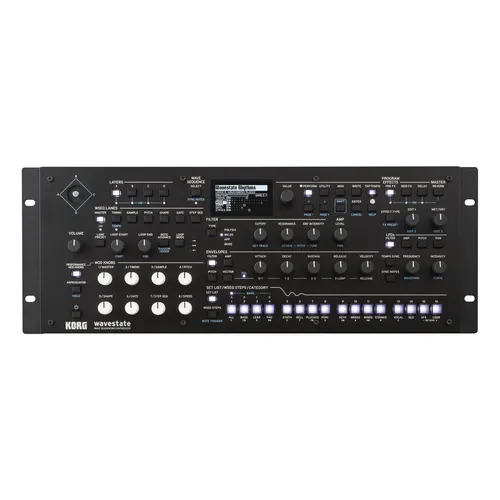 Korg wavestate module Digitaler Synthesizer - Digitaler Synthesizer im 19" Rackformat, ideal für Klangtüftler mit 120 Stereo-Stimmen und innovativer Wave Sequencing 2.0 für kreative Klanggestaltung.
