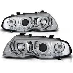 LED Angel Eyes Scheinwerfer für BMW 3er E46 Coupe/Cabrio 99-03 - Autoteile - Moderne LED Scheinwerfer mit Xenon-Optik für beeindruckende Lichtausbeute und einfache Plug-and-Play-Installation. Vollständig StVZO-zugelassen für sorgenfreies Fahren.