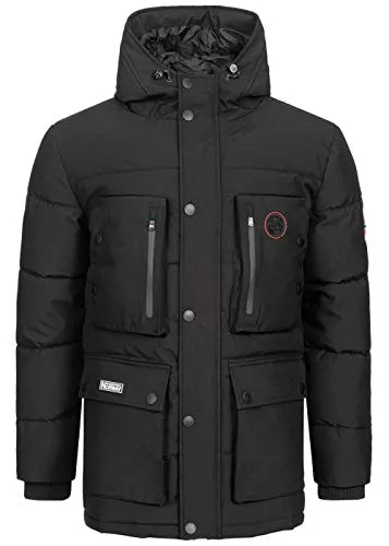 Geographical Norway Albert Men - Wasserabweisender Parka für Männer - Funktionsjacke mit Kapuze, ideal für Herbst und Winter, bietet Wärme und Komfort bei jedem Wetter – das perfekte Geschenk für besondere Anlässe!