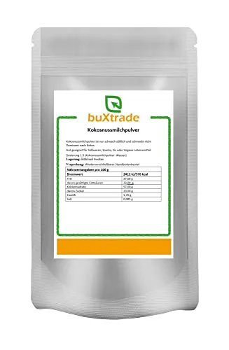 Kokosnussmilchpulver | Vegan | Gluten & Laktosefrei | Kokosaroma | Buxtrade 100 g