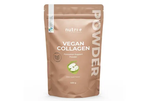 nutri+ Vegan Collagen Formation Support Pulver - Green Apple - Aminosäuren Nahrungsergänzungsmittel, unterstützt die Kollagenbildung für gesunde Haut und Gelenke, vegan und ohne Zusatzstoffe.