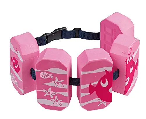 Vedes Schwimmgürtel 5Pads Sealife pink - Wasserspielzeug für Kinder 2-6 Jahre, sicherer Halt mit verstellbarem Gurtband und Patentverschluss für sorglosen Badespaß.