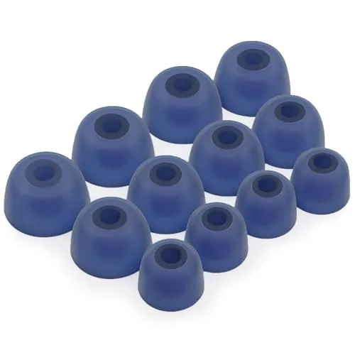 Okuli 12 x Silikon Ohrstöpsel Ohrhörer Gummi Tipps Für Jabra Elite 3, 5, 7, 65t, 75t Kopfhörer Ohrhörer in Blau