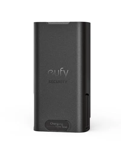 eufy Wiederaufladbarer Akku mit USB-C für Video Doorbell E340 - Kraftvoller 6500mAh Akku für bis zu 6 Monate Laufzeit. Einfacher Wechsel dank benutzerfreundlichem Design und ladbar über USB-C. Originalzubehör für zuverlässige Leistung.