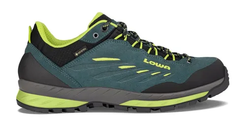 LOWA DELAGO GTX LO Wanderschuhe, grau (petrollimone) - Hochwertige Wanderschuhe mit GORE-TEX®-Membran für wasserdichten Schutz und optimalen Tragekomfort bei jedem Abenteuer.