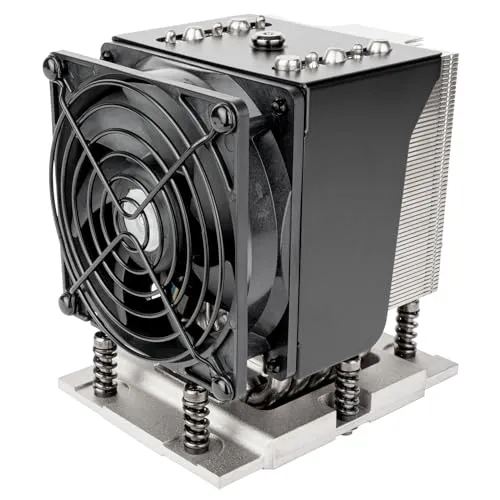 SilverStone Technology XE04-SP5 CPU Kühler - Wärmeleitpaste/-pads: Hochleistungs CPU Kühler mit 5 Wärmerohren und dualem Kugellager für zuverlässige Kühlung von Intel und AMD SP5 Sockeln.