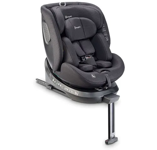 BabyGo Kindersitz Move360, schwarz - 360-Grad-Rotation für optimale Sicherheit - Kindersitz mit 360-Grad-Rotation für einfaches Ein- und Aussteigen. Bietet sicheren Halt für Kinder von 40 bis 150 cm und wächst mit Ihrem Kind. Ideal für Eltern, die Wert auf Sicherheit und Komfort legen.