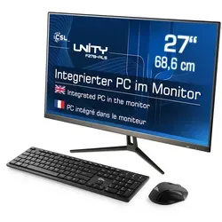 CSL Unity F27-ALS N200 Windows 11 All-in-One PC - PC-Systeme mit 27 Zoll Full HD Display, Intel® N200 Prozessor und 32 GB RAM – ideal für Home Office und Multimedia-Anwendungen.
