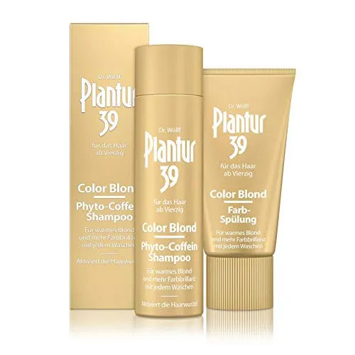 Color Blond PhytoCoffeinShampoo & FarbSpülung Set - Spezialset für farbbehandeltes Haar: 250 ml Shampoo und 150 ml Spülung mit Phyto-Coffein-Complex für eine optimale Pflege und Farbbrillanz.